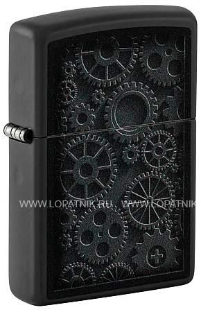 зажигалка zippo steampunk с покрытием black matte, латунь/сталь, черная, матовая, 38x13x57 мм 48999 Zippo