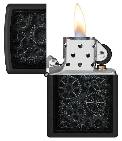 Зажигалка ZIPPO Steampunk с покрытием Black Matte, латунь/сталь, черная, матовая, 38x13x57 мм 48999 Zippo, Артикул: 48999 фото №1