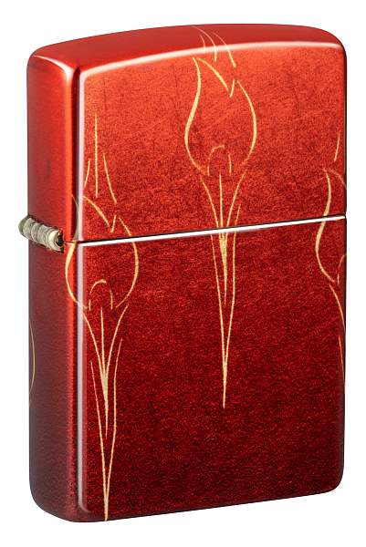 Зажигалка ZIPPO Ombre Flames с покрытием 540 Tumbled Brass, латунь/сталь, разноцветная, 38x13x57 мм 48510 Zippo, Артикул: 48510 фото №1