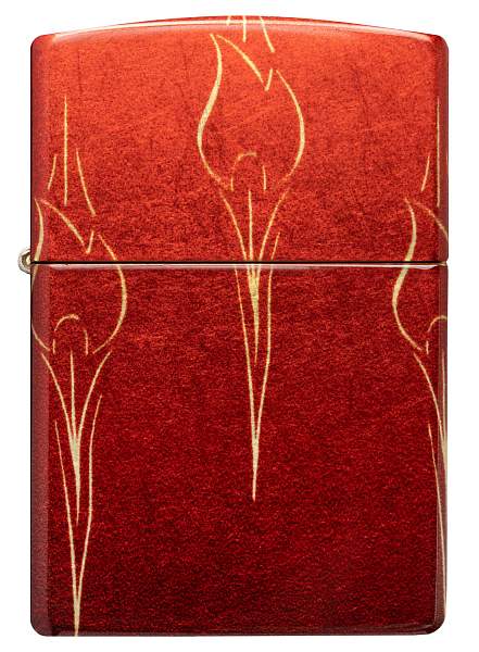 Зажигалка ZIPPO Ombre Flames с покрытием 540 Tumbled Brass, латунь/сталь, разноцветная, 38x13x57 мм 48510 Zippo, Артикул: 48510 фото №1