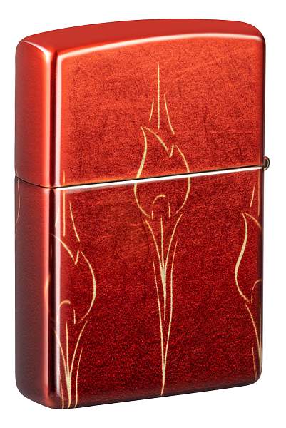 Зажигалка ZIPPO Ombre Flames с покрытием 540 Tumbled Brass, латунь/сталь, разноцветная, 38x13x57 мм 48510 Zippo, Артикул: 48510 фото №1
