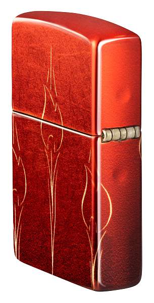 Зажигалка ZIPPO Ombre Flames с покрытием 540 Tumbled Brass, латунь/сталь, разноцветная, 38x13x57 мм 48510 Zippo, Артикул: 48510 фото №1