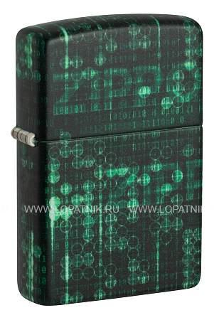 зажигалка zippo pattern с покрытием glow in the dark green, латунь/сталь, черно-зеленая, 38x13x57 мм 48408 Zippo