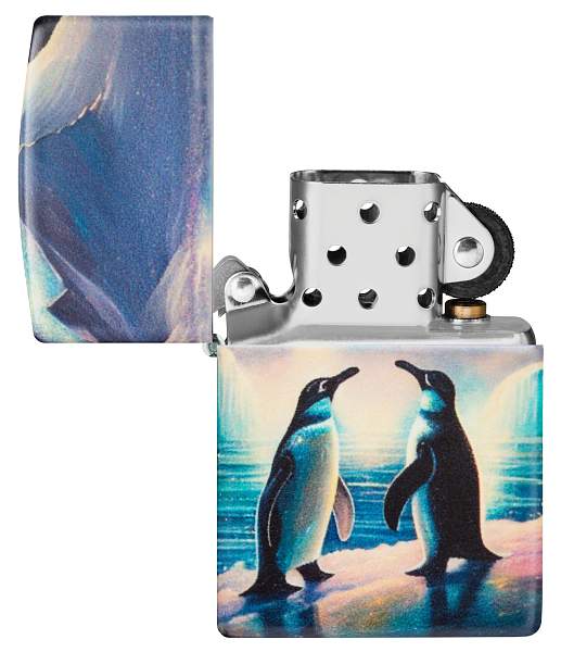 Зажигалка ZIPPO Penguin с покрытием Glow In The Dark Green, латунь/сталь, разноцветная, 38x13x57 мм 46014 Zippo, Артикул: 46014 фото №1