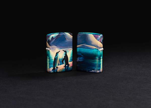 Зажигалка ZIPPO Penguin с покрытием Glow In The Dark Green, латунь/сталь, разноцветная, 38x13x57 мм 46014 Zippo, Артикул: 46014 фото №1