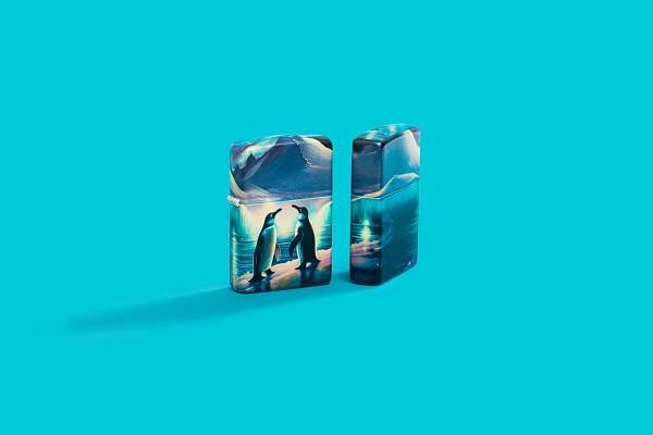 Зажигалка ZIPPO Penguin с покрытием Glow In The Dark Green, латунь/сталь, разноцветная, 38x13x57 мм 46014 Zippo, Артикул: 46014 фото №1