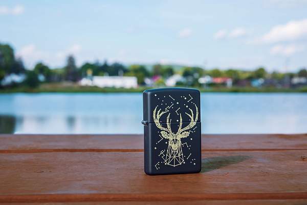 Зажигалка ZIPPO Deer с покрытием Black Matte, латунь/сталь, черная, матовая, 38x13x57 мм 48385 Zippo, Артикул: 48385 фото №1