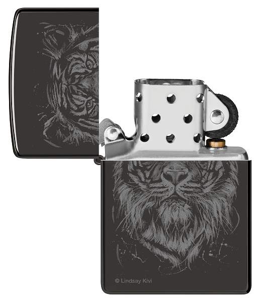 Зажигалка ZIPPO Big Cat с покрытием High Polish Black, латунь/сталь, черная, глянцевая, 38x13x57 мм 48935 Zippo, Артикул: 48935 фото №1