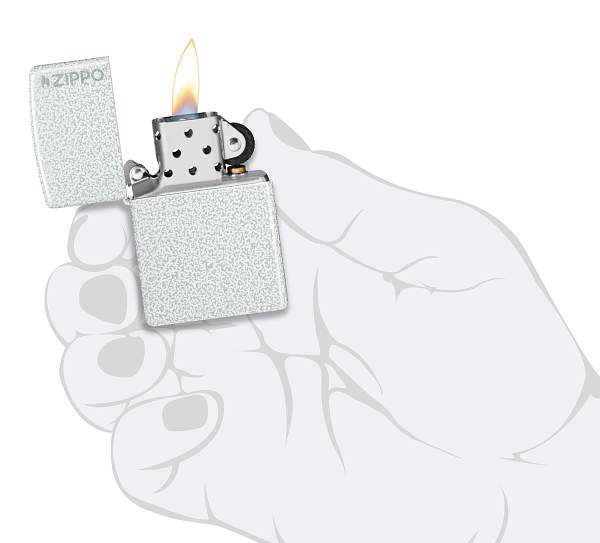 Зажигалка ZIPPO Classic с покрытием Glacier, латунь/сталь, белая, матовая, 38x13x57 мм 46020ZL Zippo, Артикул: 46020ZL фото №1