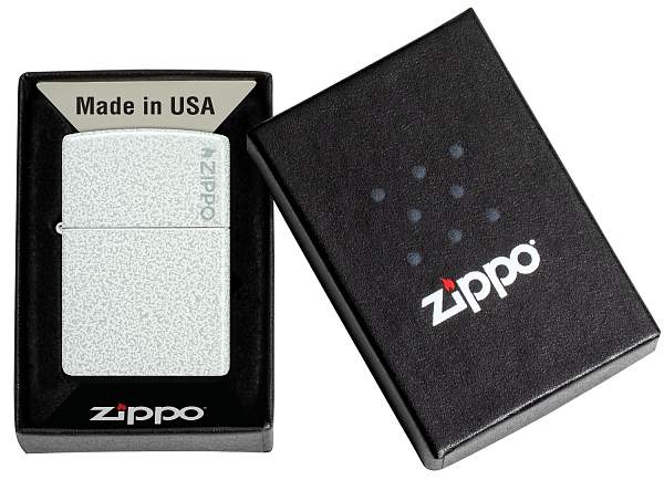 Зажигалка ZIPPO Classic с покрытием Glacier, латунь/сталь, белая, матовая, 38x13x57 мм 46020ZL Zippo, Артикул: 46020ZL фото №1