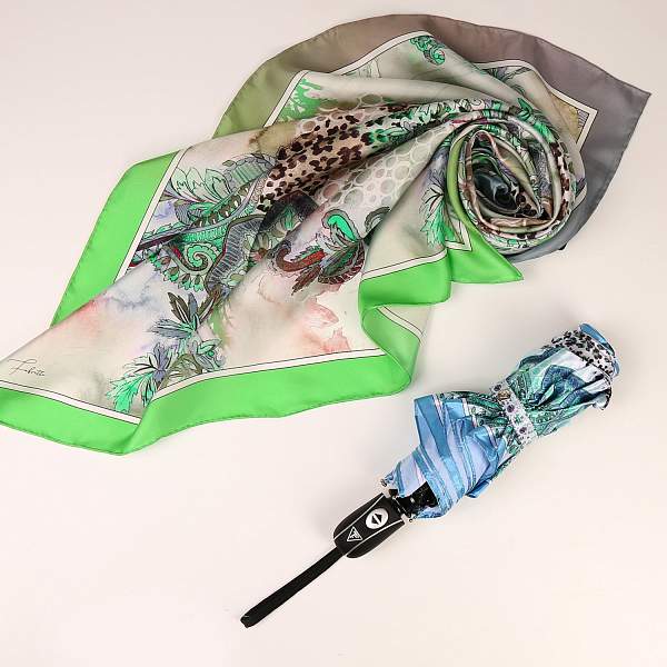 UFS0067-11 Зонт жен. Fabretti, автомат, 3 сложения, сатин Fabretti, Артикул: UFS0067-11 фото №1