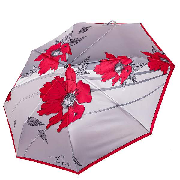 UFS0065-4 Зонт жен. Fabretti, автомат, 3 сложения, сатин Fabretti, Артикул: UFS0065-4 фото №1