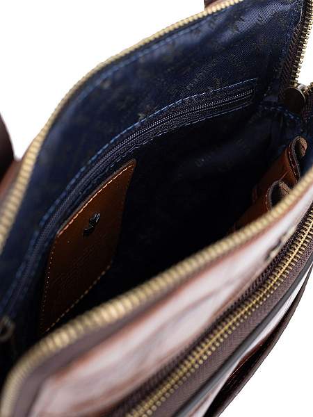 Мужская сумка через плечо Vasheron, Артикул: 9471-Croco Brown фото №1