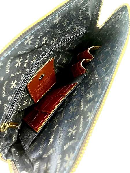 Мужская сумка через плечо Vasheron, Артикул: 9471-Croco Brown фото №1