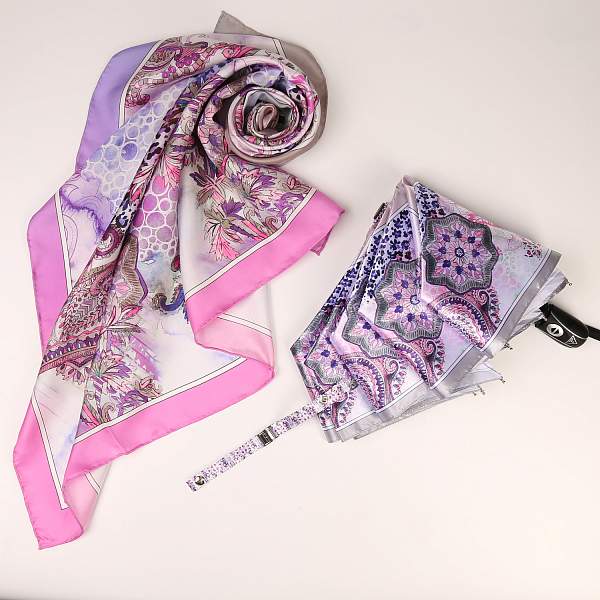 UFS0067-5 Зонт жен. Fabretti, автомат, 3 сложения, сатин Fabretti, Артикул: UFS0067-5 фото №1