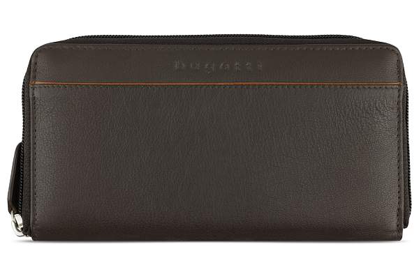 Кошелёк женский BUGATTI Banda, с защитой данных RFID, коричневый, кожа козы/полиэстер, 18,5х2х10 см 49133602 BUGATTI, Артикул: 49133602 фото №1