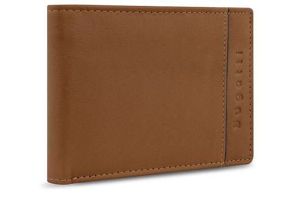 Портмоне BUGATTI Banda, с защитой RFID, коньячного цвета, кожа козы/полиэстер, 12,5х2х9 см 49133207 BUGATTI, Артикул: 49133207 фото №1