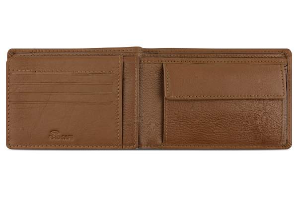 Портмоне BUGATTI Banda, с защитой RFID, коньячного цвета, кожа козы/полиэстер, 12,5х2х9 см 49133207 BUGATTI, Артикул: 49133207 фото №1