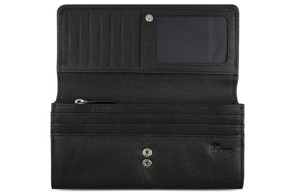 Кошелёк женский BUGATTI Banda, с защитой данных RFID, чёрный, кожа козы/полиэстер, 18,5х2,5х9,5 см 49133501 BUGATTI, Артикул: 49133501 фото №1