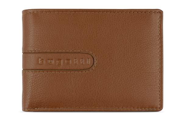 Портмоне BUGATTI Bomba, с защитой данных RFID, коньячного цвета, кожа козы/полиэстер, 12,5х2х9 см 49135207 BUGATTI, Артикул: 49135207 фото №1