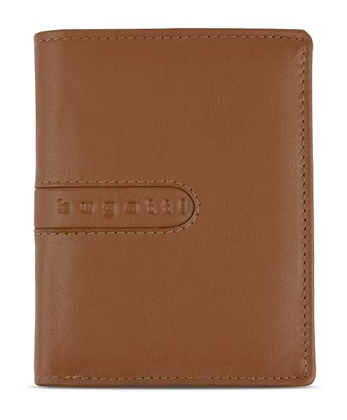 Портмоне BUGATTI Bomba, с защитой данных RFID, коньячного цвета, кожа козы/полиэстер, 10х2х12,5 см 49135107 BUGATTI, Артикул: 49135107 фото №1