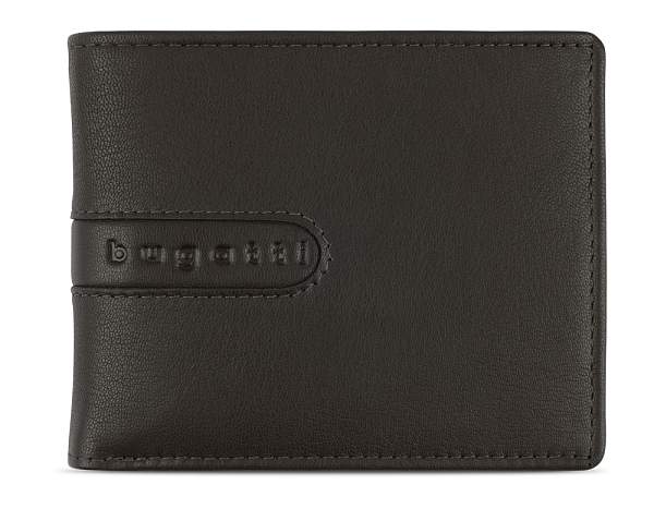 Портмоне BUGATTI Bomba, с защитой данных RFID, коричневое, кожа козы/полиэстер, 12х2х9,5 см 49135302 BUGATTI, Артикул: 49135302 фото №1