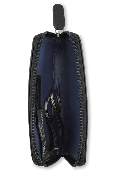 Ключница BUGATTI Nobile, чёрная, воловья кожа/полиэстер, 11,5х1,5х7 см 49125101 BUGATTI, Артикул: 49125101 фото №1