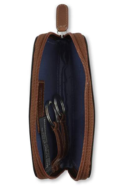 Ключница BUGATTI Nobile, коньячного цвета, воловья кожа/полиэстер, 11,5х1,5х7 см 49125107 BUGATTI, Артикул: 49125107 фото №1