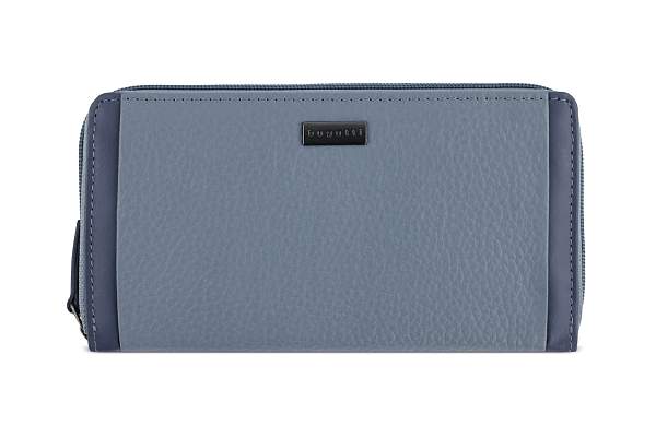 Кошелёк женский BUGATTI Sina, голубой, воловья кожа/полиэстер, 19х3х11 см 49223339 BUGATTI, Артикул: 49223339 фото №1