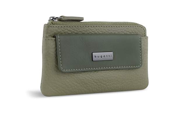 Ключница BUGATTI Sina, зеленая, воловья кожа/полиэстер, 13х1,5х7 см 49223010 BUGATTI, Артикул: 49223010 фото №1