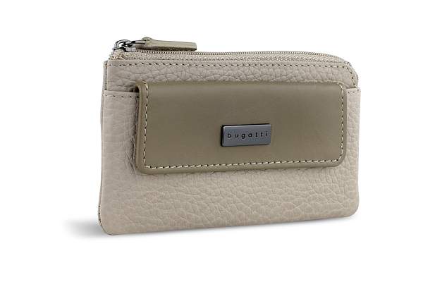 Ключница BUGATTI Sina, бежевая, воловья кожа/полиэстер, 13х1,5х7 см 49223050 BUGATTI, Артикул: 49223050 фото №1