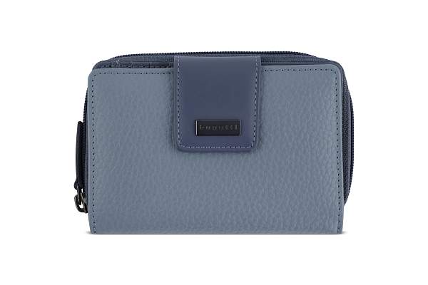 Кошелёк женский BUGATTI Sina, голубой, воловья кожа/полиэстер, 13,7х3х9,5 см 49223239 BUGATTI, Артикул: 49223239 фото №1