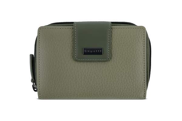 Кошелёк женский BUGATTI Sina, зеленый, воловья кожа/полиэстер, 13,7х3х9,5 см 49223210 BUGATTI, Артикул: 49223210 фото №1