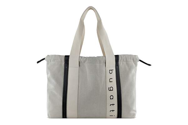 Сумка-шоппер женская BUGATTI Ambra, бежево-черный цвет, хлопок/полиэстер, 45х10х34 см 49539250 BUGATTI, Артикул: 49539250 фото №1