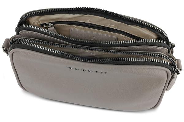 Сумка кросс-боди женская BUGATTI Bella, бежевая, воловья кожа/полиэстер, 22х6х15,5 см 49480262 BUGATTI, Артикул: 49480262 фото №1