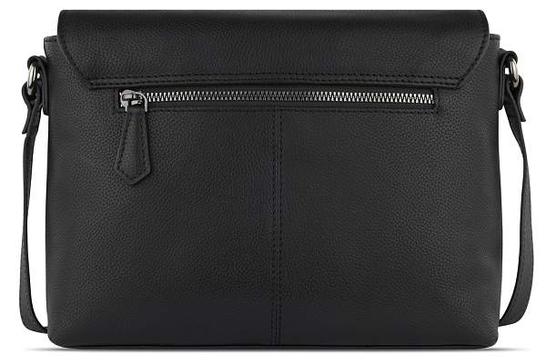 Сумка наплечная женская BUGATTI Bella, чёрная, воловья кожа/полиэстер, 25х8х20 см 49480301 BUGATTI, Артикул: 49480301 фото №1