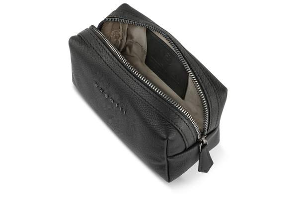 Косметичка BUGATTI Bella, чёрная, воловья кожа/полиэстер, 19х8,5х11 см 49480001 BUGATTI, Артикул: 49480001 фото №1