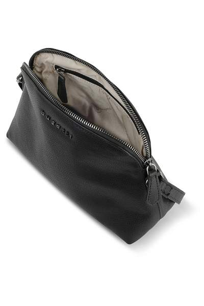 Сумка наплечная женская BUGATTI Bella, чёрная, воловья кожа/полиэстер, 23х8х17 см 49480101 BUGATTI, Артикул: 49480101 фото №1