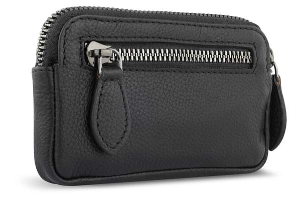 Ключница BUGATTI Bella, чёрная, воловья кожа/полиэстер, 12х1,5х7 см 49482001 BUGATTI, Артикул: 49482001 фото №1