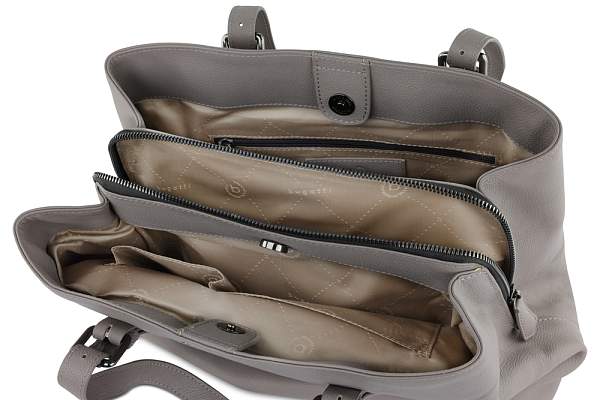 Сумка женская BUGATTI Bella, бежевая, воловья кожа/полиэстер, 33х14х25 см 49480862 BUGATTI, Артикул: 49480862 фото №1