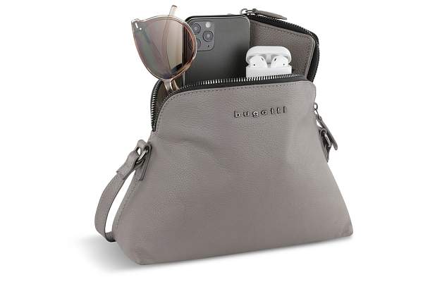 Сумка наплечная женская BUGATTI Bella, бежевая, воловья кожа/полиэстер, 23х8х17 см 49480162 BUGATTI, Артикул: 49480162 фото №1