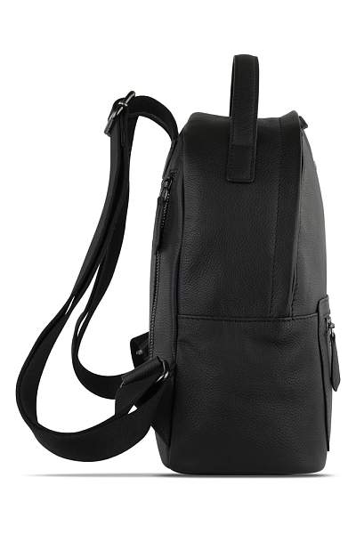 Рюкзак женский BUGATTI Bella, чёрный, воловья кожа/полиэстер, 24,5х12х27 см 49480501 BUGATTI, Артикул: 49480501 фото №1