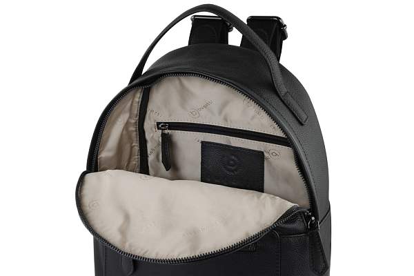 Рюкзак женский BUGATTI Bella, чёрный, воловья кожа/полиэстер, 24,5х12х27 см 49480501 BUGATTI, Артикул: 49480501 фото №1