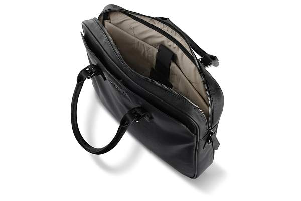 Портфель женский BUGATTI Bella, чёрный, воловья кожа/полиэстер, 38х6,5х27 см 49480701 BUGATTI, Артикул: 49480701 фото №1