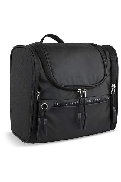 Несессер BUGATTI Blanc Delight, чёрный, нейлон RPET600D/тарпаулин/полиэстер, 24,5х12х22,5 см, 5 л 49450301 BUGATTI, Артикул: 49450301 фото №1