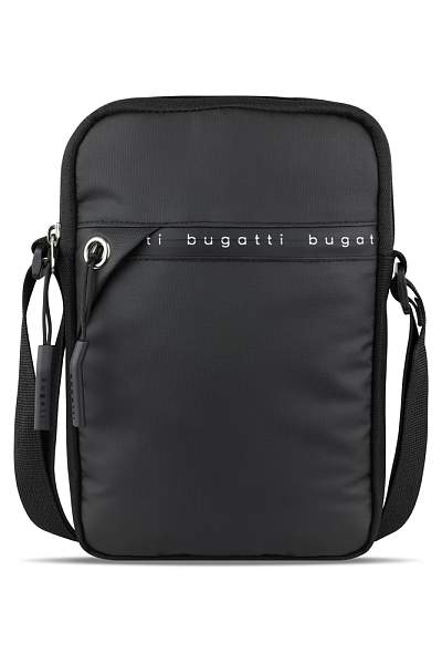 Сумка через плечо BUGATTI Blanc Delight, чёрная, нейлон RPET600D/тарпаулин/полиэстер, 16х4х23 см 49450401 BUGATTI, Артикул: 49450401 фото №1