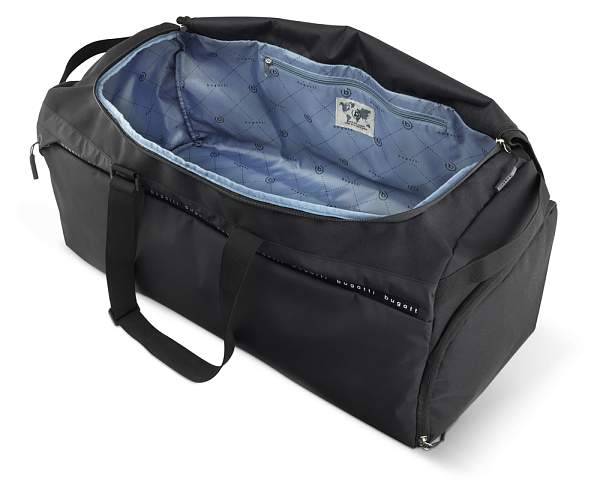 Сумка дорожная BUGATTI Blanc Delight, чёрная, нейлон RPET600D/тарпаулин/полиэстер, 67х32х29 см, 55 л 49450601 BUGATTI, Артикул: 49450601 фото №1