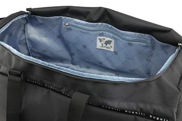 Сумка дорожная BUGATTI Blanc Delight, чёрная, нейлон RPET600D/тарпаулин/полиэстер, 67х32х29 см, 55 л 49450601 BUGATTI, Артикул: 49450601 фото №1