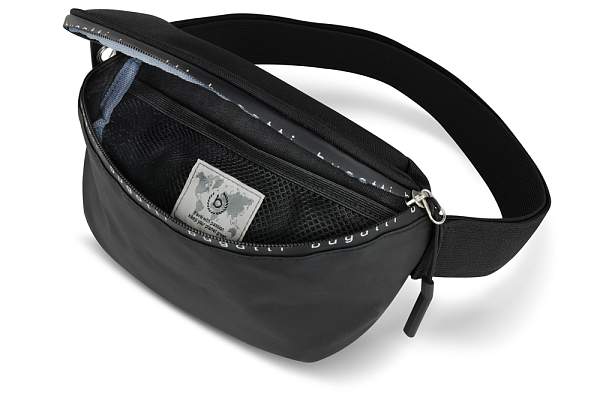 Сумка на пояс BUGATTI Blanc Delight, чёрная, нейлон RPET600D/тарпаулин/полиэстер, 24х11х12,5 см, 2 л 49450501 BUGATTI, Артикул: 49450501 фото №1