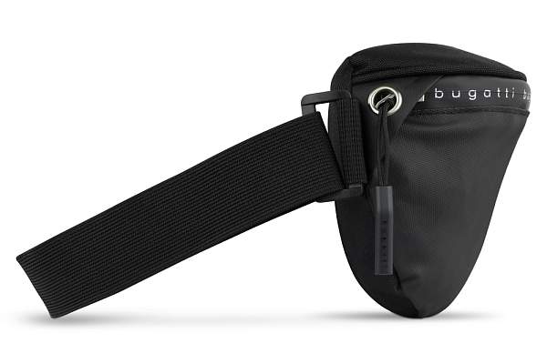 Сумка на пояс BUGATTI Blanc Delight, чёрная, нейлон RPET600D/тарпаулин/полиэстер, 24х11х12,5 см, 2 л 49450501 BUGATTI, Артикул: 49450501 фото №1